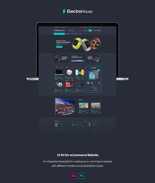 数码科技产品销售购物电子商务官网WEB端UI界面设计